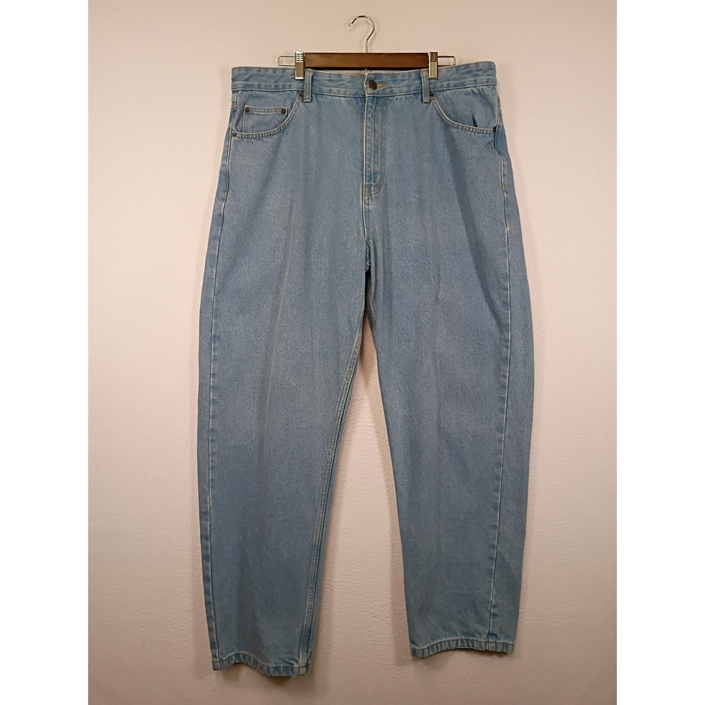 Vintage 90s Cross & Winsor Mens 40x32 Light Wash Relaxed Fit Cotton Jeans